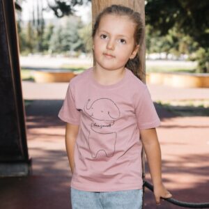 kids tshirt pink elephant