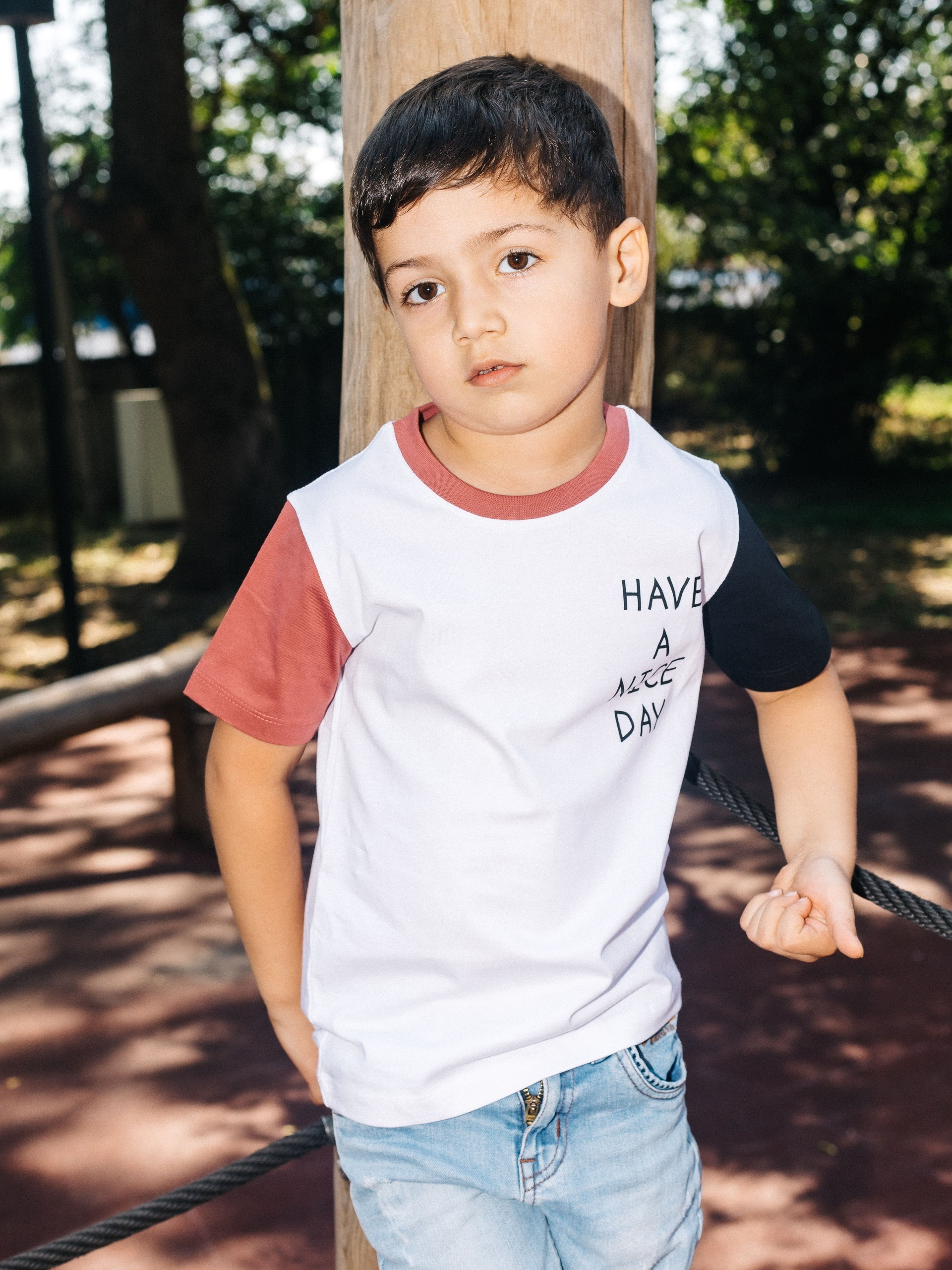 kids tshirt colourblock white, black and maroon kids tshirt colourblock white, black and maroon