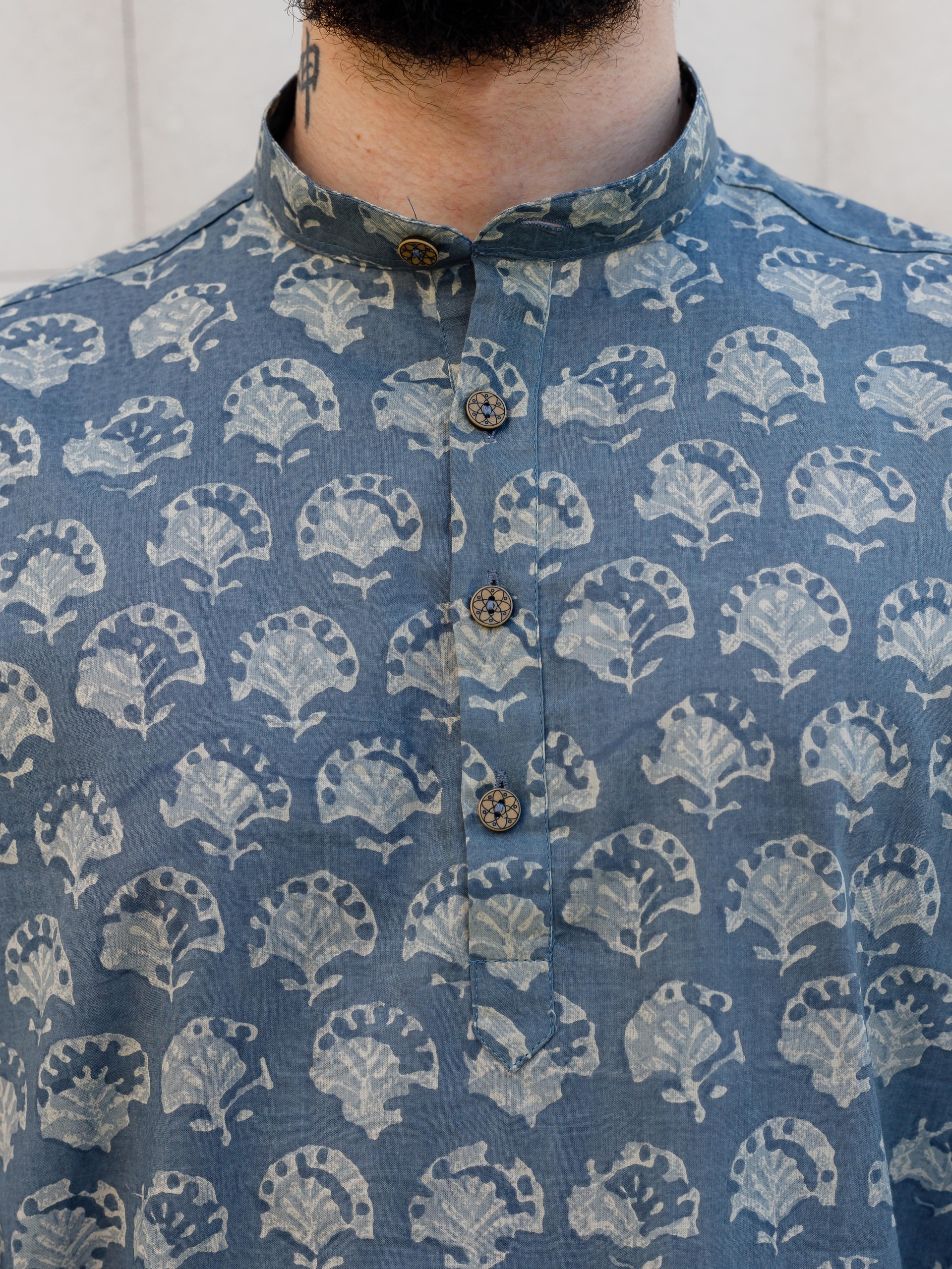man kurta shirt blue color grey sensu man kurta shirt blue color grey sensu