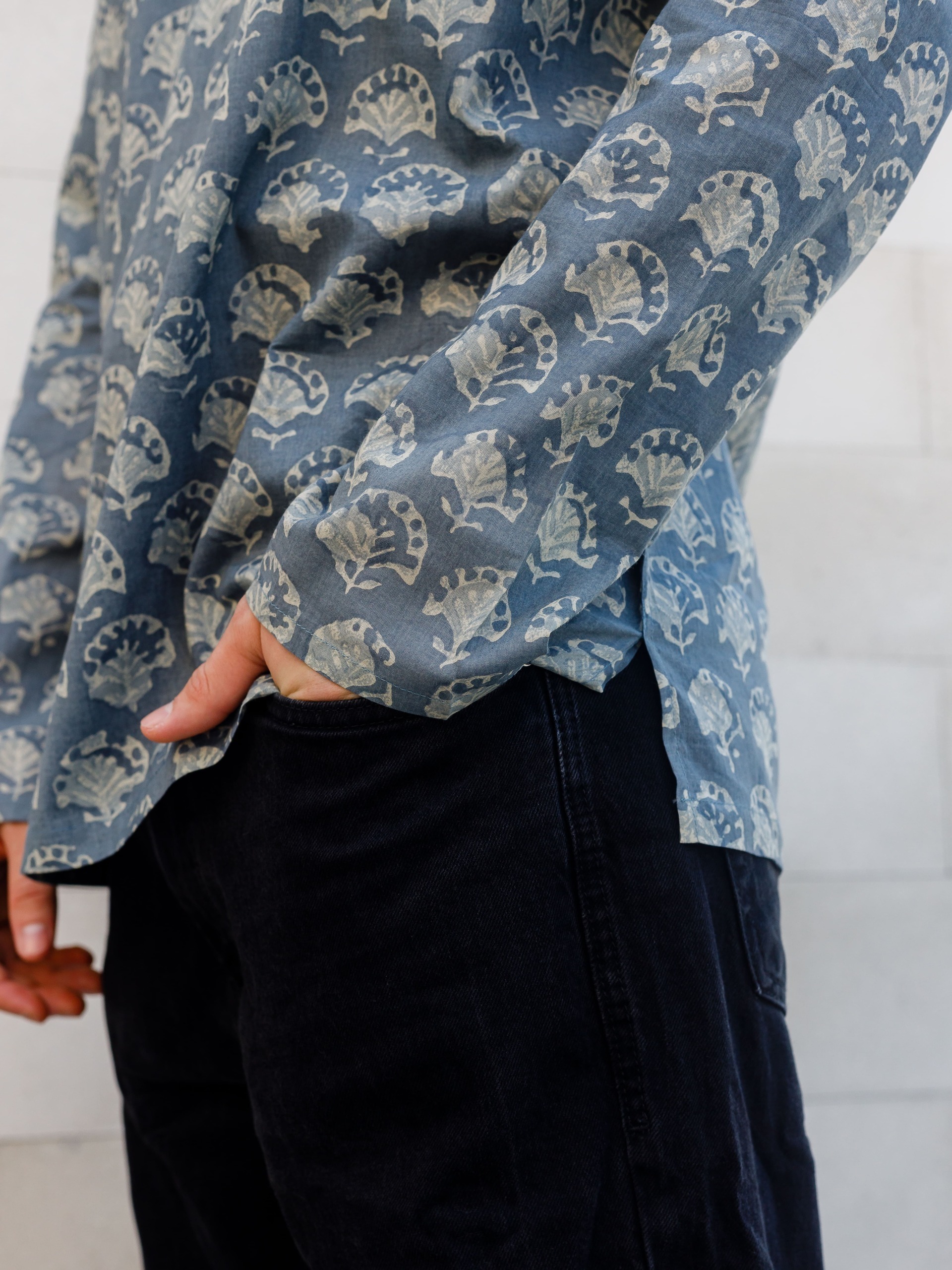 man kurta shirt blue color grey sensu man kurta shirt blue color grey sensu