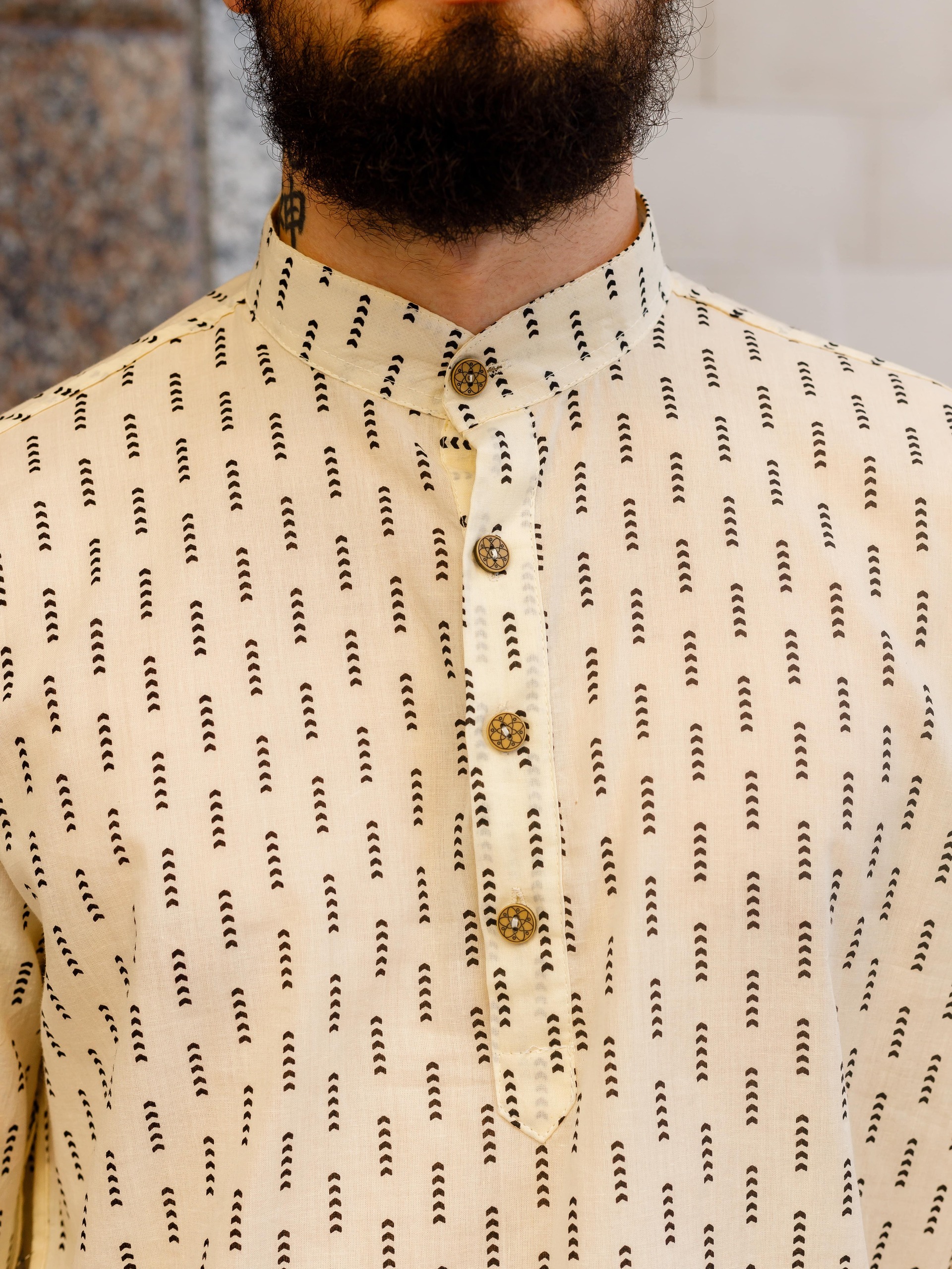 man shirt kurta off white color strelki man shirt kurta off white color strelki