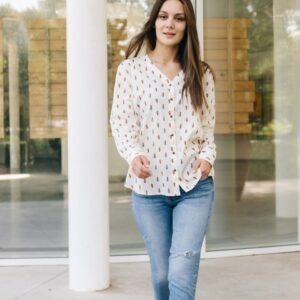 Woman Shirt V-neck Tulip