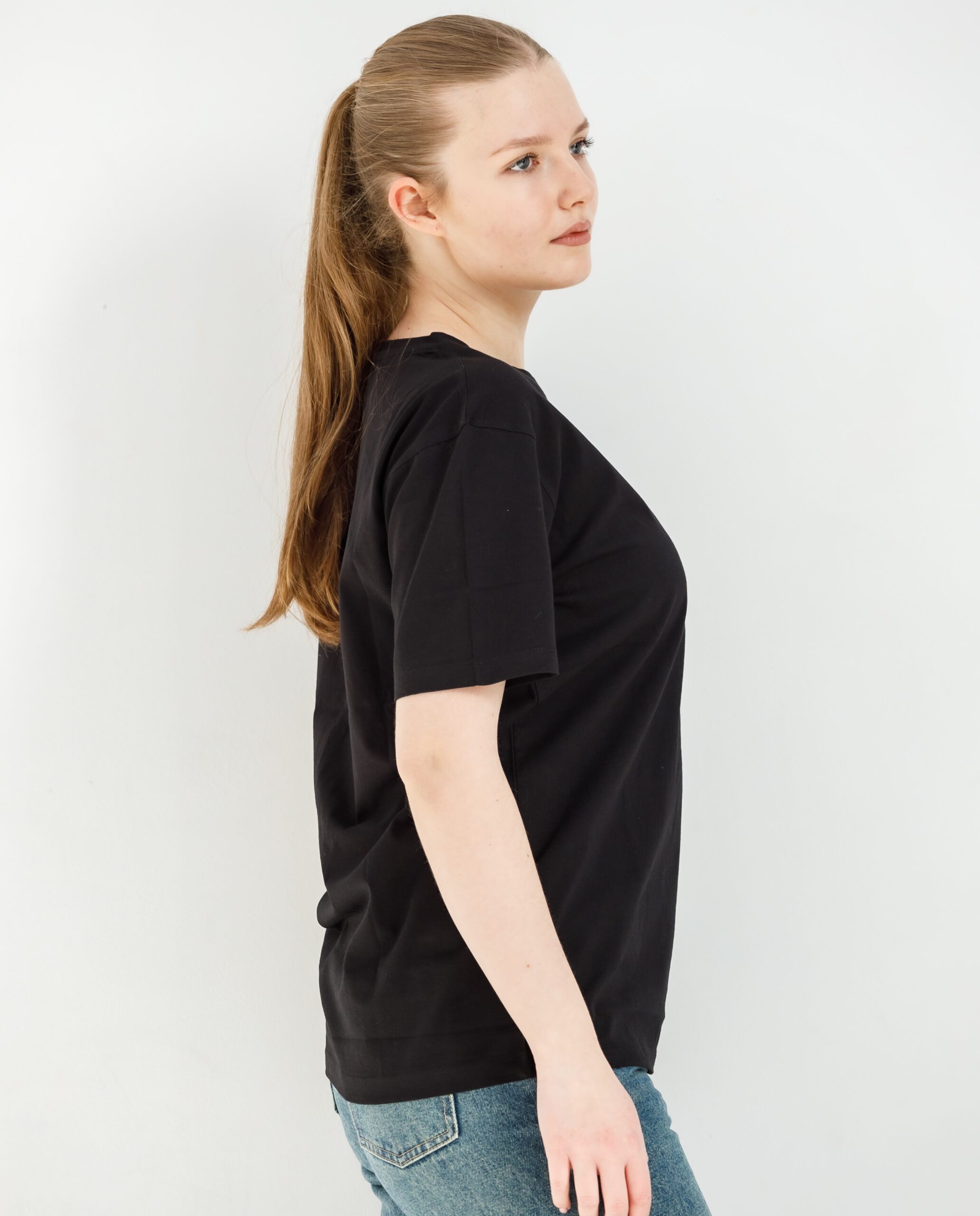 photo-output Black Women T-Shirt - Image 4