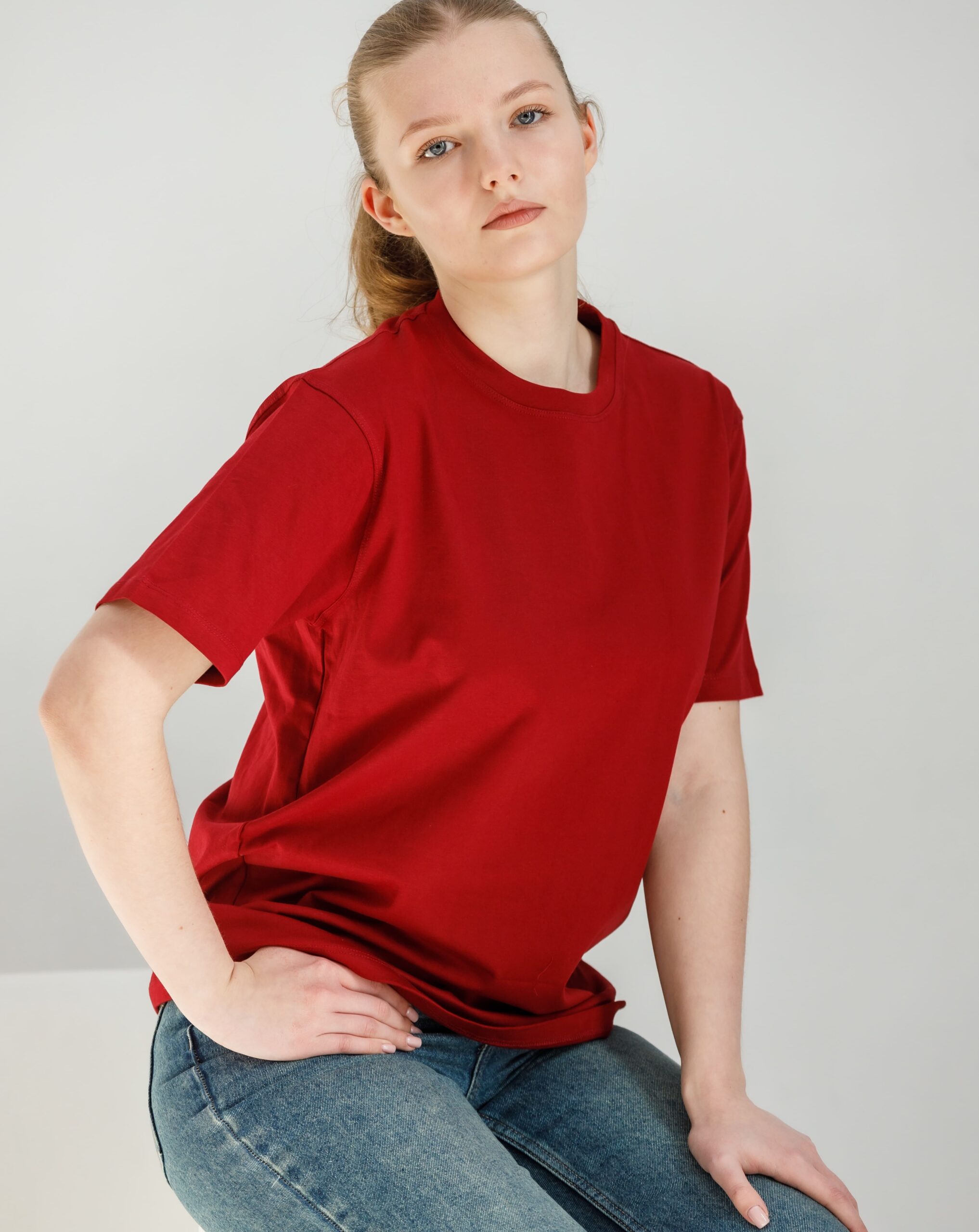 photo-output-copy-1 Maroon Woman T-Shirt - Image 2